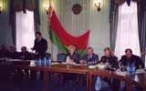 Президиум симпозиума, проходившего 14 апреля 2004 г. в Посольстве Беларуси в Москве